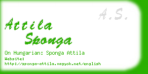 attila sponga business card